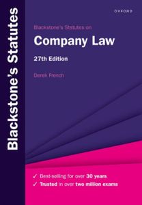 Blackstone's Statutes on Company Law Blackstone's Statutes on Company Law