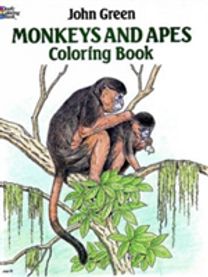 Monkeys and Apes Colouring Book