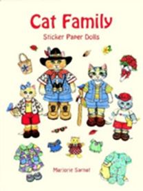 Cat Family Sticker Paper Dolls