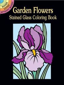 Mini Garden Flowers Stained Glass Coloring Book