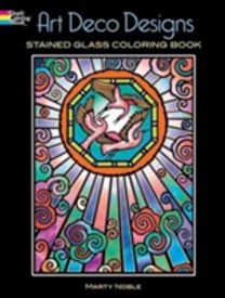 Art Deco Designs Stained Glass Colouring Book