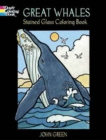 Great Whales, Stained Glass Coloring Book