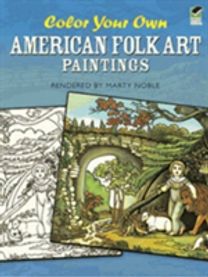 Color Your Own American Folk Art Paintings