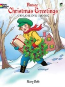 Vintage Christmas Greetings Coloring Book