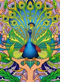 Art Nouveau Peacock Notebook