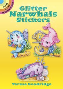 Glitter Narwhals Stickers