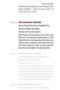 Missing Course
