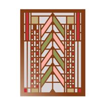 Frank Lloyd Wright Tree of Life Large Embellished Notecards