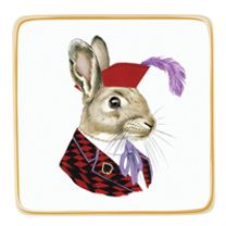 Berkley Bestiary Jack Rabbit Porcelain Square Tray