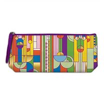 Frank Lloyd Wright Saguaro Cactus and Forms Handmade Embroidered Pencil Pouch