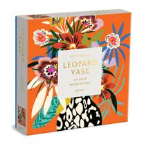 Kitty Mccall Leopard Vase 144 Piece Wood Puzzle