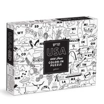 Maptote Usa Color-in 1000 Piece Puzzle