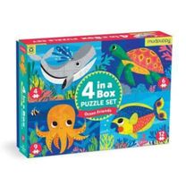 Ocean Friends 4-in-a-Box Puzzle Set