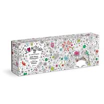 Andrea Pippins Flowers in Your Hair Color-In 1000 Piece Panoramic Puzzle