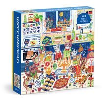 Happy Hanukcats 500 Piece Puzzle