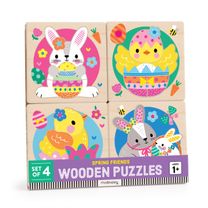 Spring Friends Set of 4 Wooden Puzzles