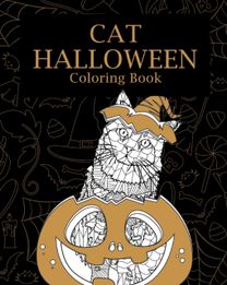 Cat Halloween Coloring Book
