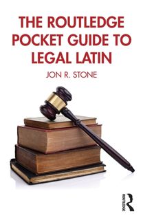 Routledge Pocket Guide to Legal Latin Routledge Pocket Guide to Legal Latin