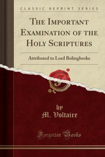 Important Examination of the Holy Scriptures