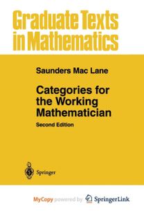 Categories for the Working Mathematician