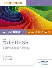 Wjec/eduqas As/a-Level Year 1 Business Student Guide 1: Business Opportunities