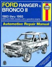 Ford Ranger and Bronco Ii (1983 to 1992) Automotive Repair Manual