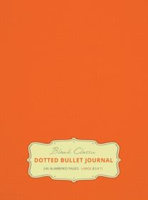 Large 8.5 X 11 Dotted Bullet Journal (Orange #19) Hardcover - 245 Numbered Pages