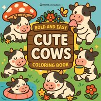 Bold & Easy Cute Cows Coloring Book