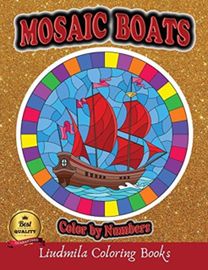 Mosaic Boats Color by Numbers