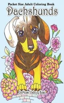 Pocket Size Adult Coloring Book Dachshunds