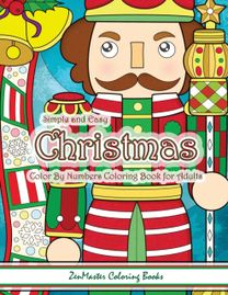 Simple and Easy Christmas Color by Numbers Coloring Book for Adults