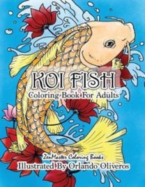 Koi Fish Adult Coloring Book