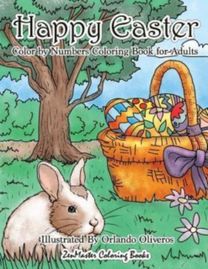 Happy Easter Color by Numbers Coloring Book for Adults