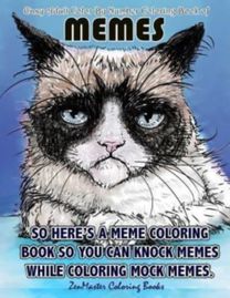 Easy Adult Color by Numbers Coloring Book of Memes