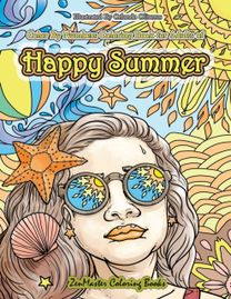 Color by Numbers Coloring Book for Adults of Happy Summer