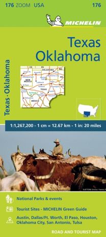 Texas Oklahoma - Zoom Map 176