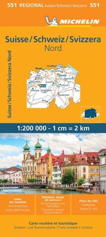 Suisse Nord - Michelin Regional Map 551 Suisse Nord - Michelin Regional Map 551