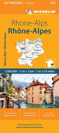 Rhone-Alps - Michelin Regional Map 523