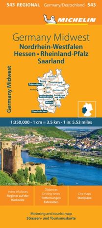 Germany Midwest - Michelin Regional Map 543 Germany Midwest - Michelin Regional Map 543