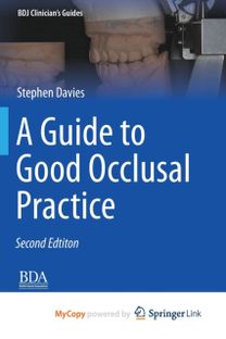 Guide to Good Occlusal Practice
