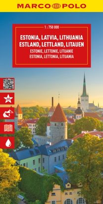 Estonia, Latvia, Lithuania Marco Polo Map Estonia, Latvia, Lithuania Marco Polo Map
