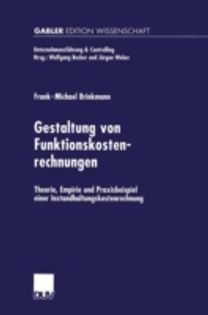 Gestaltung Von Funktionskostenrechnungen