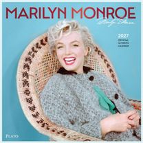 Marilyn Monroe OFFICIAL | 2027 12 x 24 Inch (Hanging) Monthly Square Wall Calendar | Foil Stamped Cover | Plato | USA American Actress Celebrity