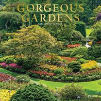 Gorgeous Gardens | 2027 12 x 24 Inch (Hanging) Monthly Square Wall Calendar | Foil Stamped Cover | Plato | Outdoor Home Country Nature