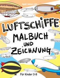 Luftschiffe Malbuch Und Zeichnung