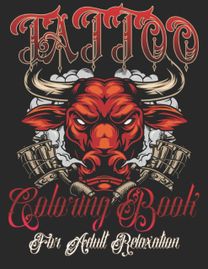 Tattoo Coloring Book for Adults Relaxation