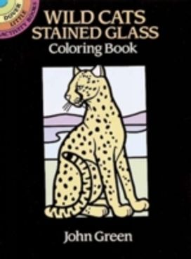 Wild Cats Stained Glass Coloring Book