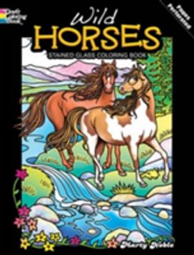 Wild Horses Stained Glass Coloring Book Wild Horses Stained Glass Coloring Book