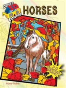 3-D Coloring Book--Horses