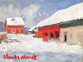 Monet Red Barns in Norway Boxed Holiday Full Notecards Monet Red Barns in Norway Boxed Holiday Full Notecards